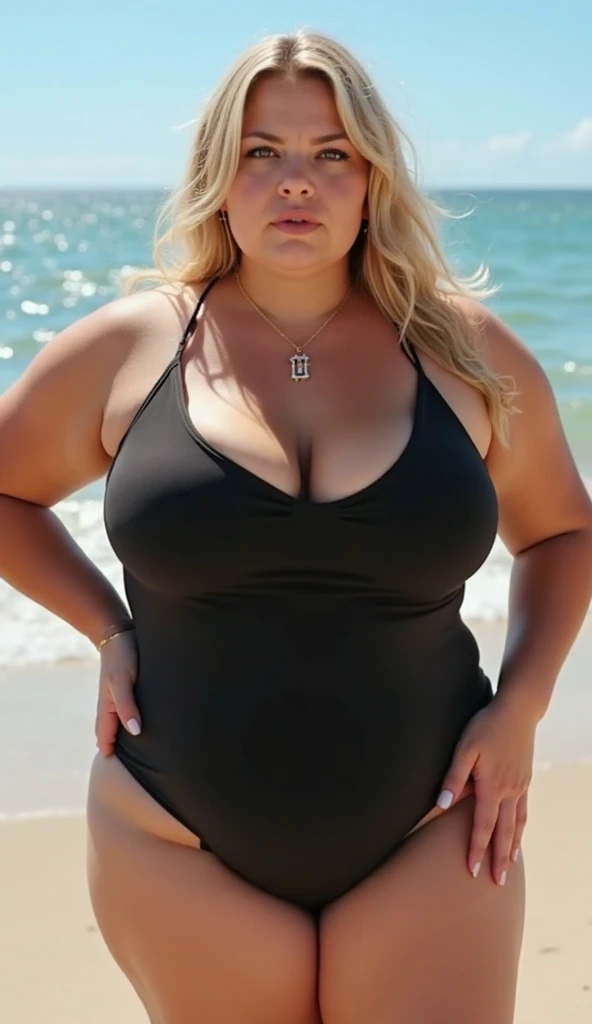 Fat woman, long straight blonde hair,
Swimsuit, soaked wet body, wet hair,busty cleavage, mature, 40 years old, chubby, bbw, sweaty breasts, leggings pants, pool, outside, big hips, trick thighs, fat body type