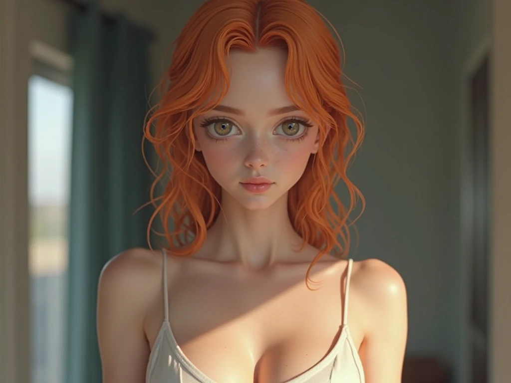 (young sexy redhead,perfectbody,posando,role model,internship,Luxury Salon),(oil painting),(face detailed,gorgeous eyes,detailed lips),(best qualityer,high resolution:1.2),(realisitic),(portraite),(swirly vibrant colors),(soft lighting)
