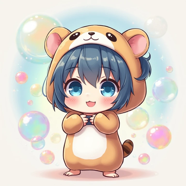 score_9, score_8_up, score_8, score_9, blue background, polka dot background, (chibi:1.2), 1girl, (solo), full body, (jitome:1.2), jumping, big mouth, open mouth, happy, doma umaru, cat ears, flying donuts