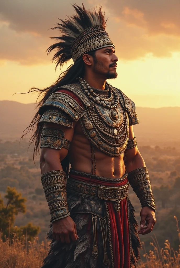 Elite Tlaxcalan warrior wearing his ichcahuipilli
