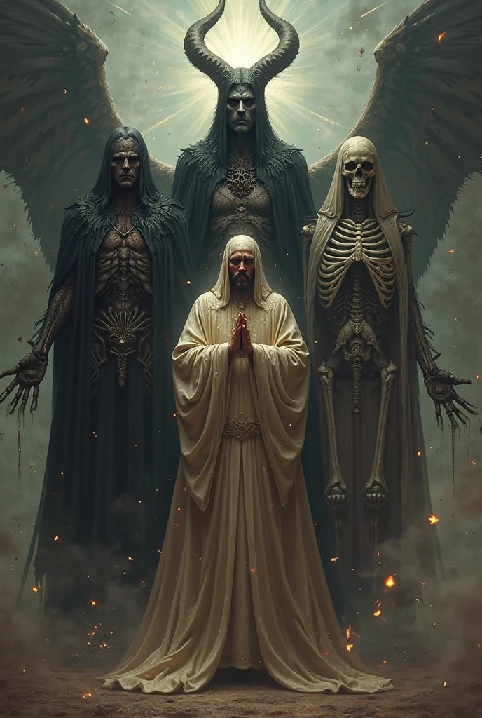 Prophesy to these bones and say to them: Dry bones, hear the word of the Lord! 5 Thus says the Sovereign, the Lord, to these bones: I will make a spirit enter into you, and you will have life. 6 I will put sinews on you, and I will make flesh appear upon you, and I will cover you with skin; I will put a spirit in you, and you will have life. Then you will know that I am the Lord."

7 And I prophesied according to the command received. As he prophesied, there was a noise, a rattling sound, and the bones came together, bone to bone. 8 I looked, and the bones were covered with sinews and flesh, and then with skin; But there was no spirit in them.

9 Then he said to me, "Prophesy to the spirit; prophesy, son of man, and say unto him, Thus saith the Sovereign, the Lord, Come from the four winds, O spirit, and breathe into these dead, that they may live." 10 I prophesied according to the command received, and the spirit entered into them; They were given life and put themselves on their feet. It was a huge army!

11 Then he said to me, "Son of man, these bones are the whole nation of Israel. They say, 'Our bones have dried up and our hope has faded; we were exterminated.' 12 Therefore prophesy and say unto them, Thus saith the Sovereign, the Lord, O my people, I will open their graves and bring them out; I will bring you back to the land of Israel. 13 And when I open their graves and make them go out, you, my people, will know that I am the LORD. 14 I will put my Spirit in you and you will live, and I will establish you in your own land. Then you will know that I, the Lord, have spoken, and I have done. Word of the Lord. Cinematic shot in canon 5d ultra realistic skin,, fantasy magical horror atmosphere, (highly detailed environment:1.3), sharp focus, volumetric mist, 8k UHD, DSLR, high quality, film grain, very high quality RAW photography, detailed background, intricate, Phase One 36mm, 16 k.