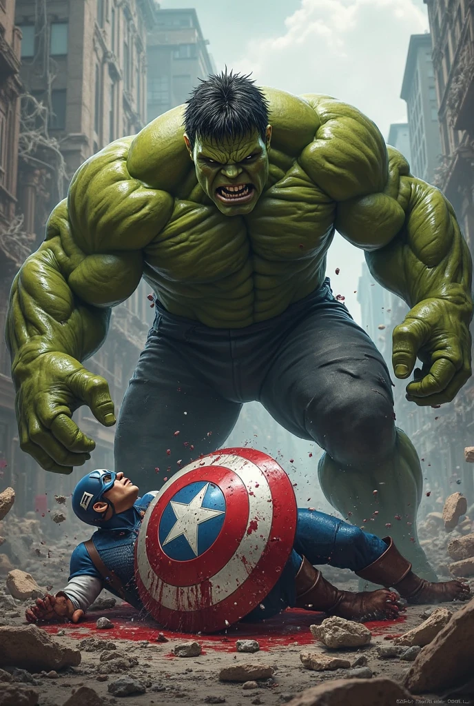 Hulk defeat captain america