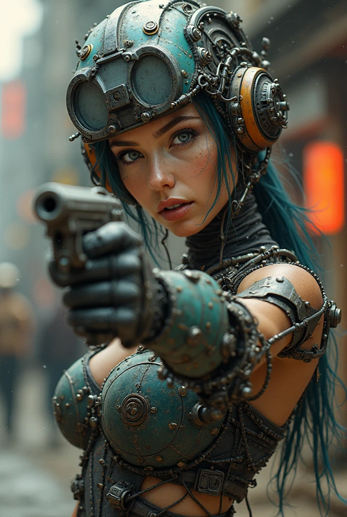 (1 Mechanical Girl)、highest quality、masterpiece、超A high resolution、(Realistic:1.4)、RAW Photos、1 girl、Fighting mutants、Glowing Skin、(((1 Mechanical Girl)))、With a nice knife、(Green Metal Bodysuit)、(Kobold、man eater、Fierce battles with orcs),(Fight fiercely against aliens)、Intense Battle、(Beautiful forest background)、(Fighting the demon beast)、(Small LED)、((Ultra-Realistic Details))、Portrait、(Powerful giant monster background),Global Illumination、Shadow、Octane Rendering、8k、Ultra Sharp、Big Tits、Bare skin exposed on the décolletage、Metal、Intricate ornamental detailore about Japan、Very delicate details、Realistic Light、(Mysterious look),CG Solutions - Trends、blue eyes、Shining Eyes、To the camera、Neon detailed mechanical limbs)、(Blood vessel, Connected with hose mechanical engineering, It is attached to the back、Mechanical immobilization of the neck、(Wire and Cable, Connected to the head)、Gundam、Small LED、,Mechanical thighs、Toostook、(Even the hands are made by machine)、(Invasion of the Demon Beasts)、(Wounded in a fatal fight)、