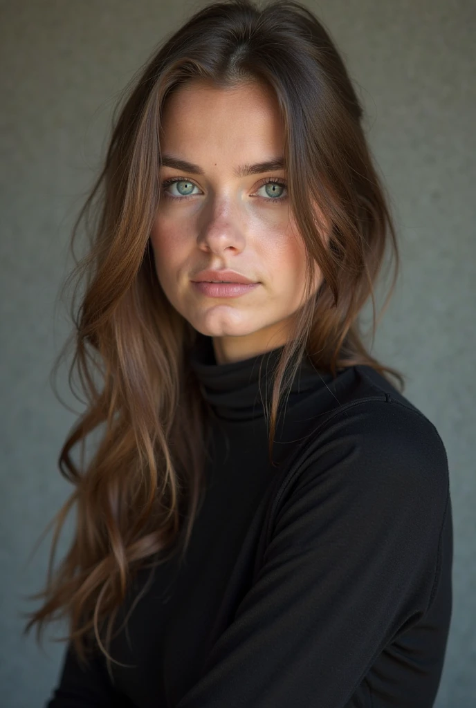Arafed woman with long hair and turtleneck top., Anastasia Ovchinnikova, pale skin persian girl, Yelena Belova, extremely beautiful face, olga buzova, beautiful and attractive face, Perfect face ), Alina Ivánchenko, Anna Nikonova aka Newmilky, wonderful dark hair, Style of Julia Razumova, beautiful attractive face