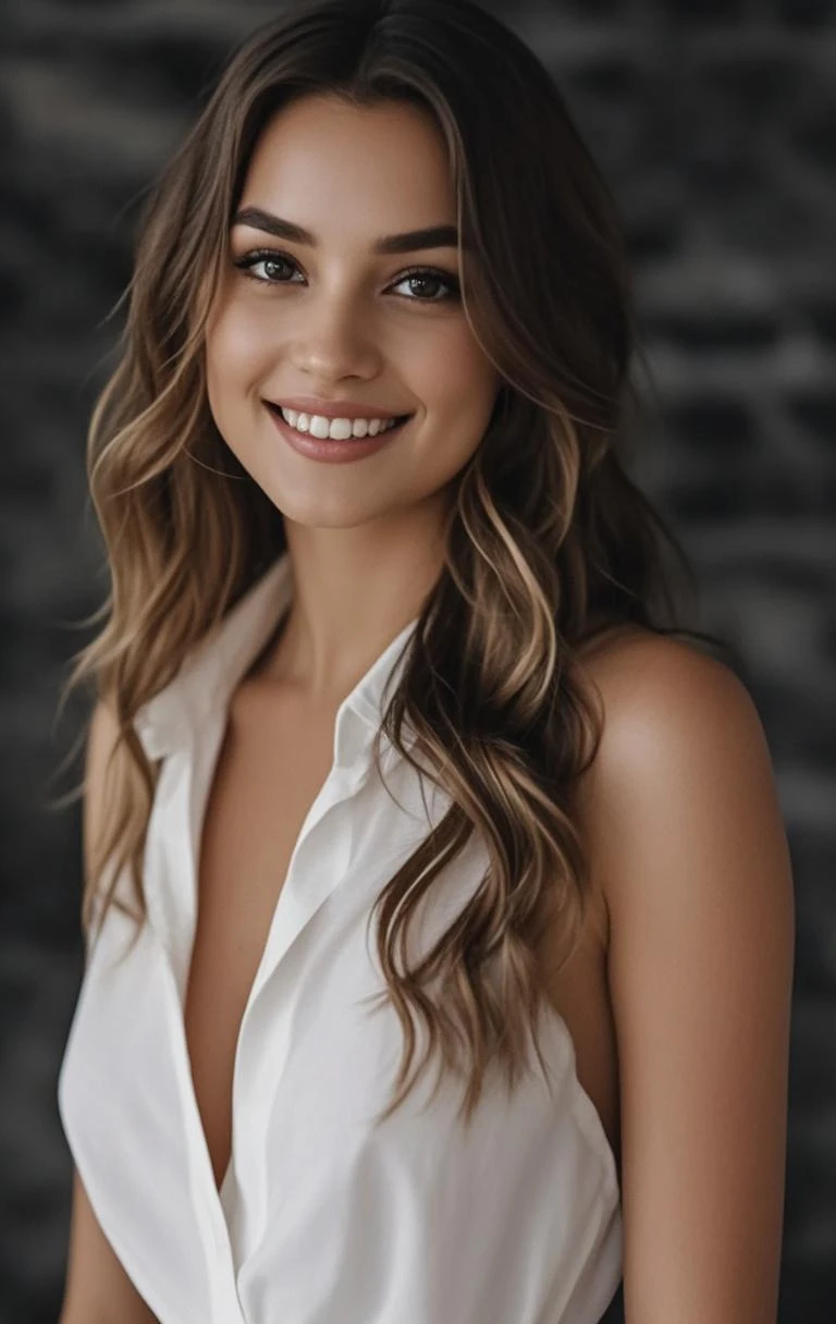 woman smiling next to a microphone stand on a stage in london, full length body in a white dress, Karaoke night, singing happy with a microphone, very detailed, 40 years, innocent face, long hair, natural wavy, blue eyes, high resolution, masterpiece, best quality, intricate details, highly detailed, sharp focus, detailed skin, realistic skin texture, texture, detailed eyes, professional, 4k, charming smile, shot on Canon, 85mm, shallow depth of field, kodak vision color, perfect fit body, extremely detailed, foto_\(ultra\), photorealistic, realistic, post-processing, maximum detail, roughness, real life, ultra realistic, photorealism, photography, 8k uhd, photography, busty