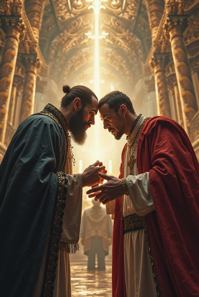 The father celebrates his return with a big party. Story of the Prodigal Son