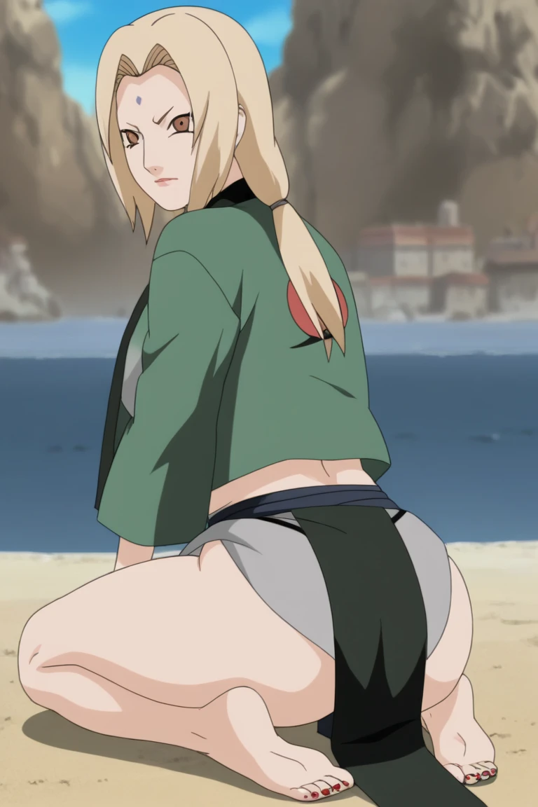 Temari in black sport shorts