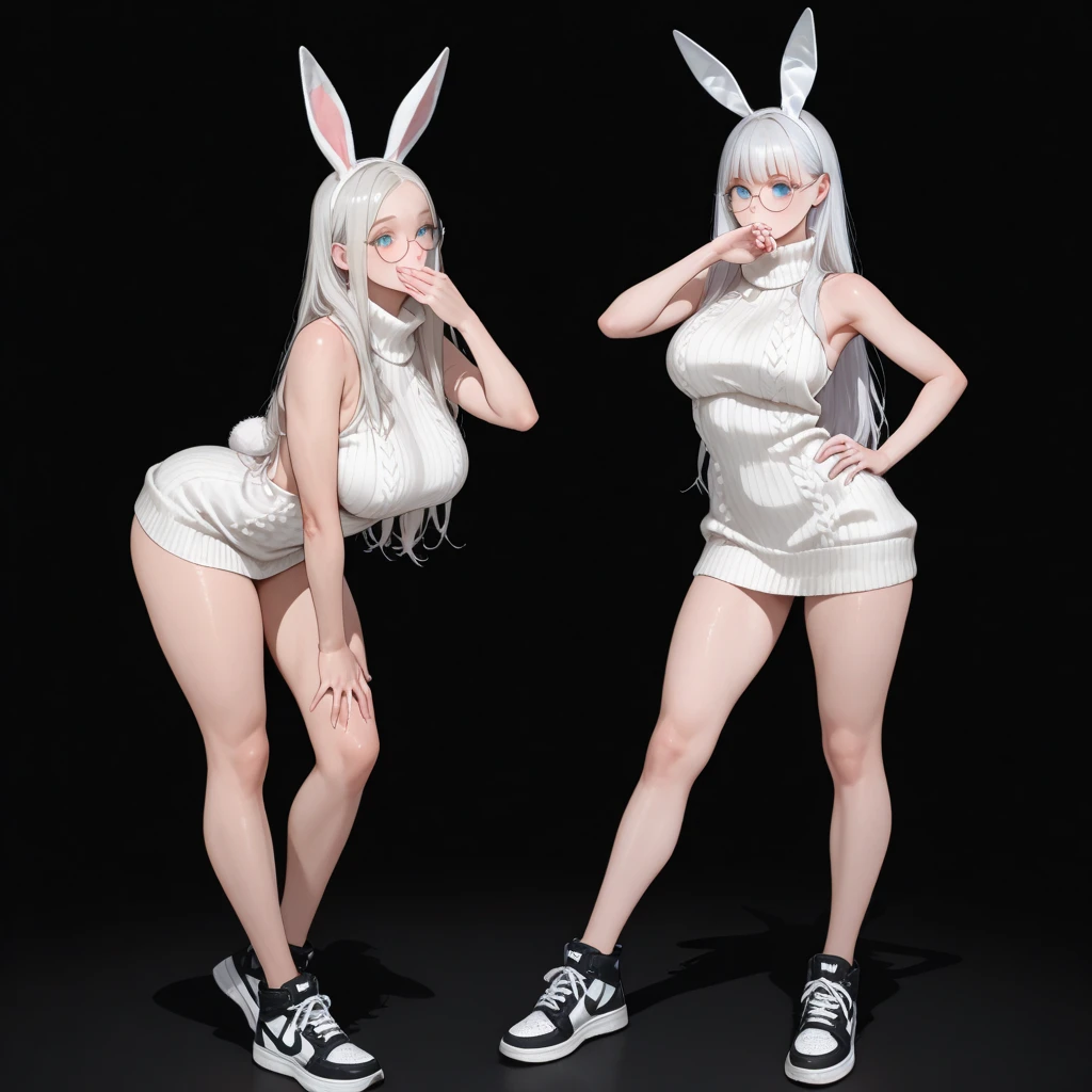 anime figure，bunnygirl，Breasts are the size of yoga balls，There is cleavage，tightsuit