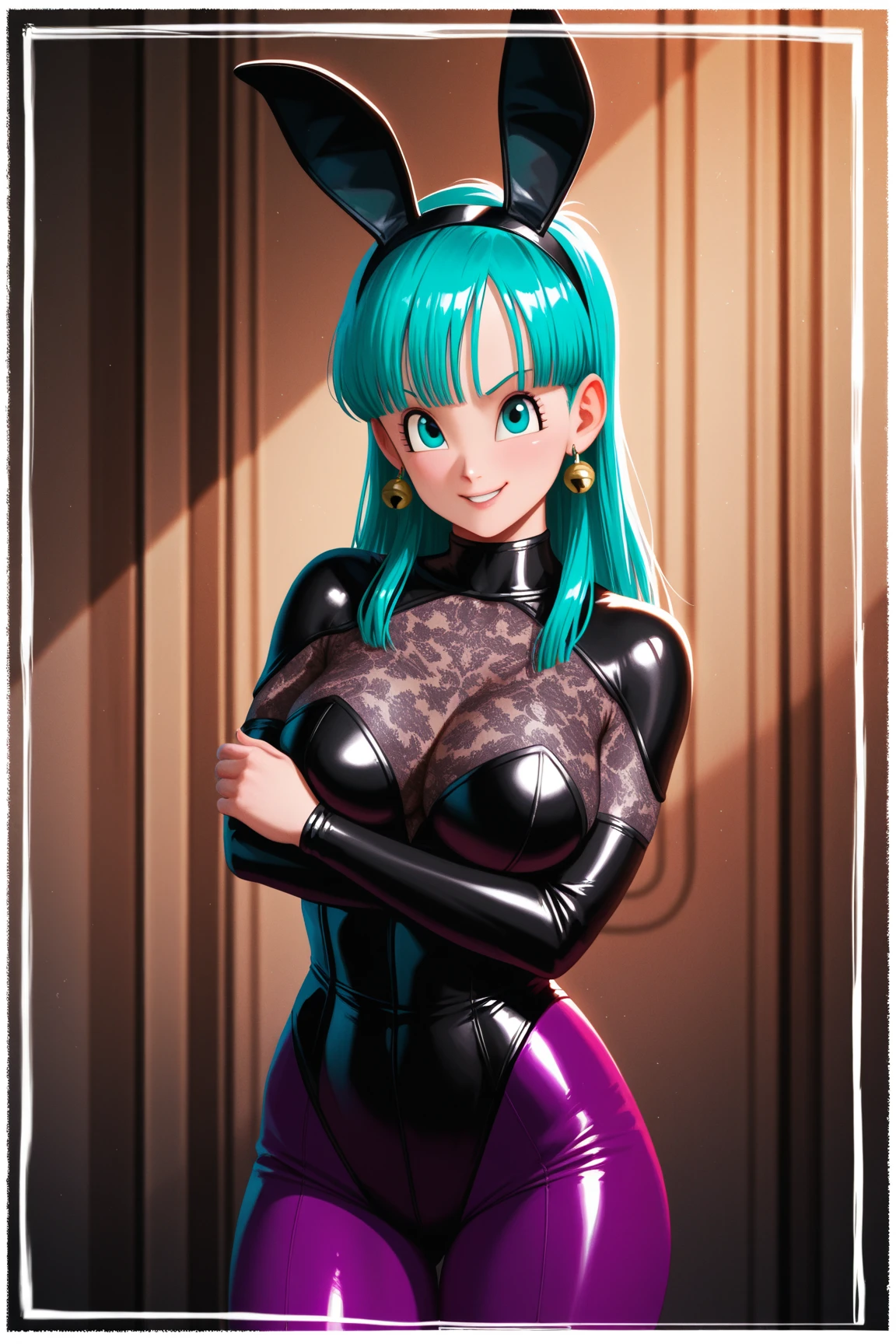 (Masterpiece), Best Quality, ultra-detailed, 1girl (jessie pokemon, Big and pretty breasts, naked body, hair slicked back, purple hair, long hair,blue eyes, half-closed eyes),a come-hither face, , parted lips, nose blush, blush, head tilt, mascara, full makeup, black eyeshadow, red lipstick, solo,black tight bodysuit, zipper,undress, lower zipper, breasts, nipples, navel, in the cellar, dark, dark light, standing,hand up , zipper grab, Sexy waist teasing,undressing, from_below
