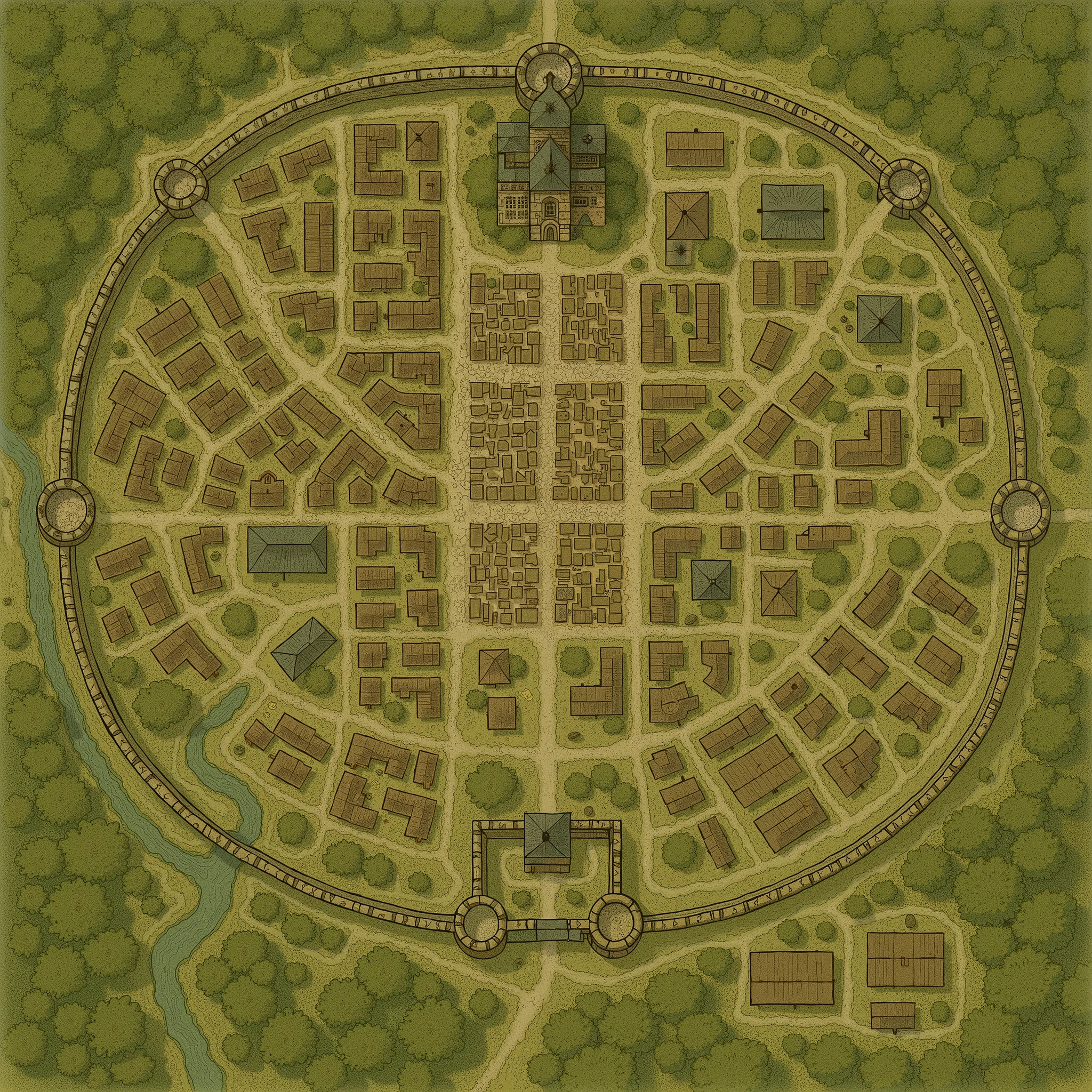 a close up of a map of a city with a river running through it, medieval city map, flintlock fantasy capital city, fantasy capital city, medieval city, medieval map of small town, the streets of baldur's gate, a medieval city, big and structured valhalla city, city map, gaslight fantasy capital city, elven city, town