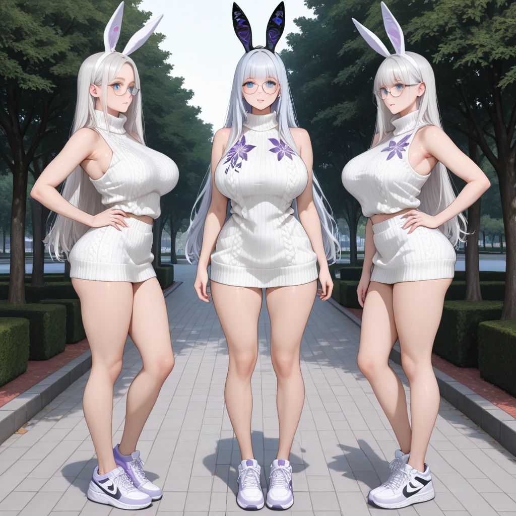 Weiss schnee, 
(posing)
(platform_heels:1.5),(blue_leotard), wrist cuffs, collar, fake_bunny_ears, boots
White hair, blue eyes, Very Long Hair, ponytail 
1 girl,Beautiful Finger,Beautiful long legs,Beautiful body,Beautiful Nose,Beautiful character design, perfect eyes, perfect face,expressive eyes, 1girl
looking at viewer,(full_body),(Focus on her face),
official art,extremely detailed CG unity 8k wallpaper, perfect lighting,Colorful,shiny skin, 
(masterpiece:1.0),(best_quality:1.0), ultra high res,4K,ultra-detailed, dollsuit
photography, 8K, HDR, highres, absurdres:1.2, Kodak portra 400, film grain, blurry background, bokeh:1.2, lens flare, (vibrant_color:1.2)
(Beautiful,gigantic_Breasts:1.8), (beautiful_face:1.5),(narrow_waist), (muscular_female:1.4), (massive lips: 1.3) and (huge lips:1.3) (silicon lips:1.3) and (parted lips:1.3) and (lips filler:1.3), (thick lips:1.3), wide hips, (blue_lipsyick:1.5)