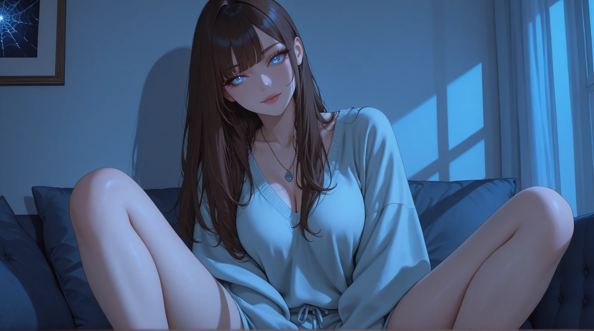 Highest quality,Highest Resolution,１Beautiful girl of the person,Get in bed and use your cell phone,