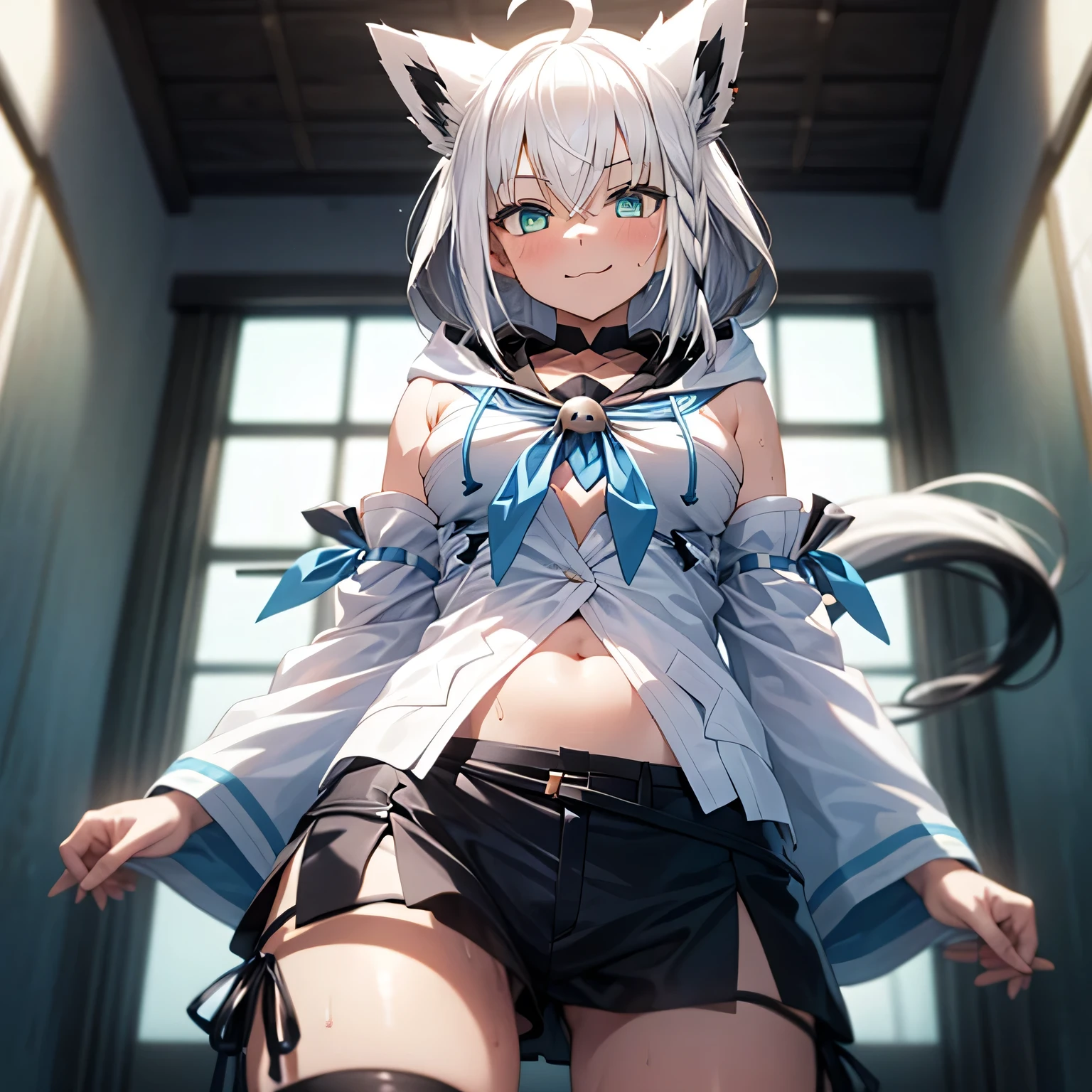 tmasterpiece,best qualtiy,offcial art,8K wallpapers,highly detailed,illustratio,1个Giant Breast Girl,White hair,long whitr hair,Detailed eyes,Forrest gump,exposed bare shoulders,Hanfu,Pure,softl smile,bamboos,teas,White pantyhose,Blush, forehead jewel, first person perspective, 8K, Super detail, ccurate, Best quality,full bodyesbian,Raise your hand to expose your armpit,1girl,1boy,sex,normal