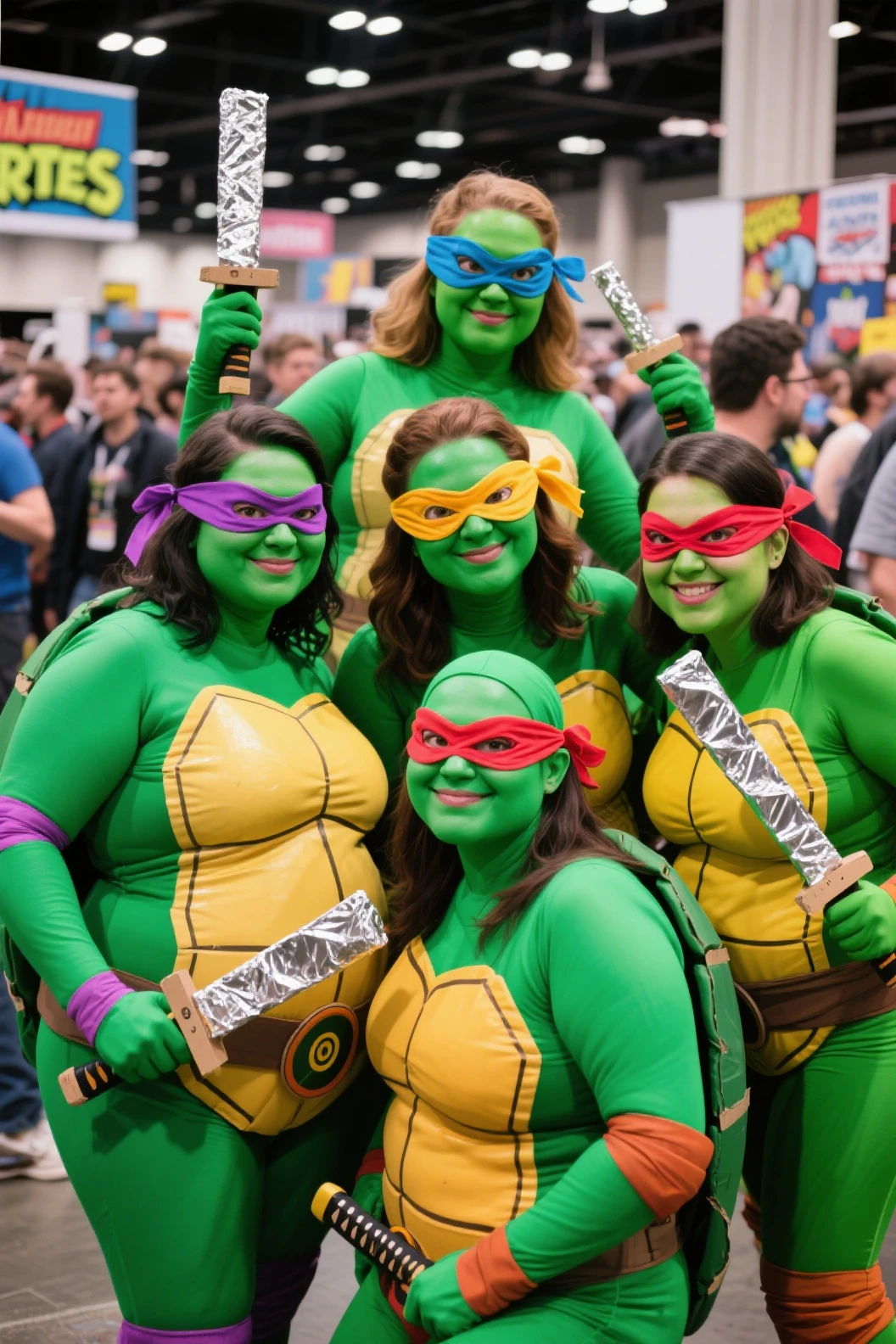 lovely woman in role as Green Lantern (skin tight costume), defending the city from Alien Robot Ape Monsters, epic showdown
