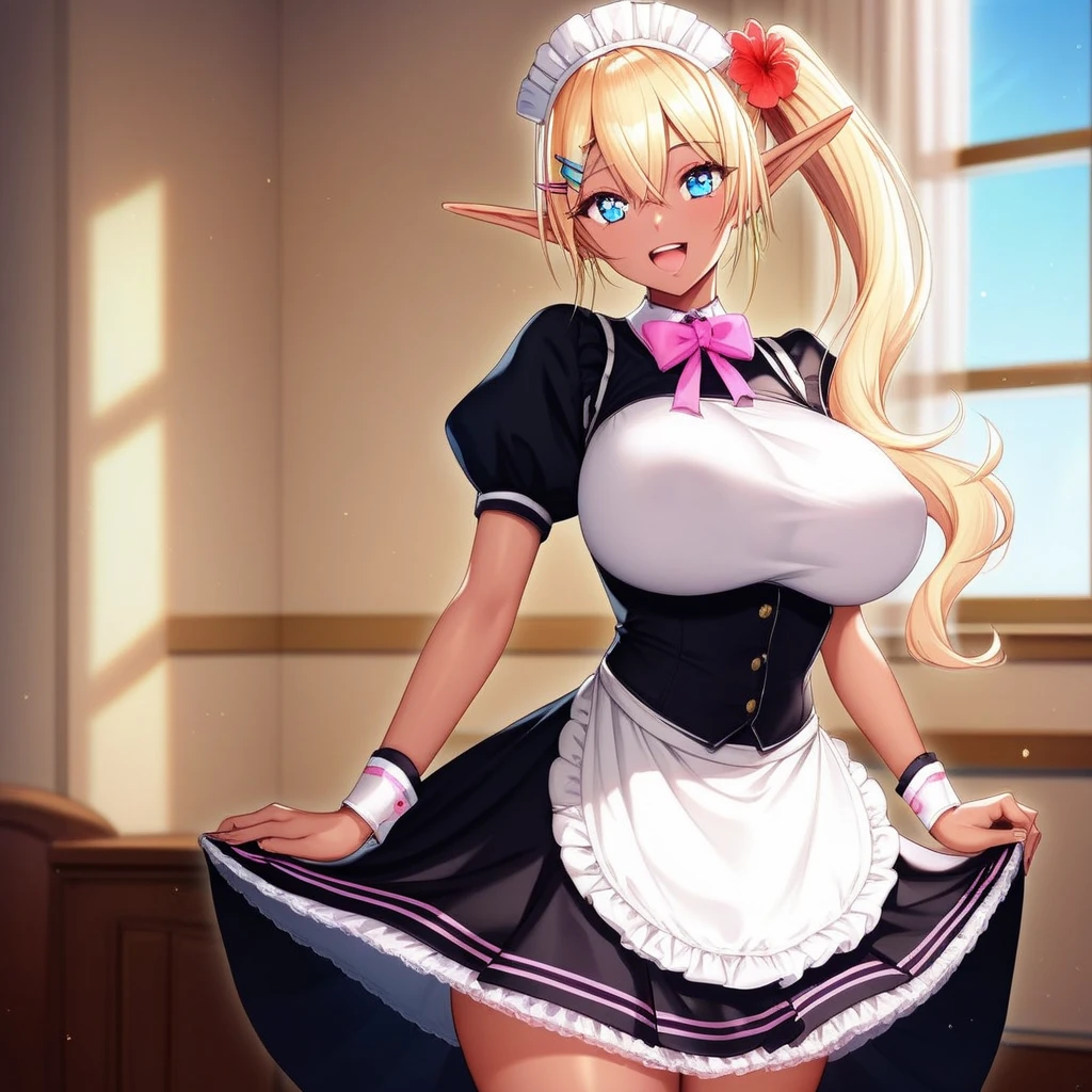 (NSFW)、((((throw、vagina,sex))))、(1 boy)、(((whole body)))、(orgasm:1.5)、8K、best image quality、ghibli anime、best illustrations、super detailed explanation、Bright colors、(goblin)、two dimensional maid、(old fashioned maid uniform、Black and white two-tone)、(Detailed facial depiction、Detailed description of the eyes、Detailed depiction of clothing、Huge breasts that are about to burst)、(blonde、Very Longhair)、(spread your legs:1.3)、(Excited)、(drool from the mouth:1.2)、(open your mouth a little)、(18th century western architecture、courtyard、Full of houseplants、rococo table)、A face with bright eyes、the best beauty、So cute、glamorous、erotic