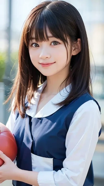 (Close-up portrait of slender small-breasted red-eyed girl、Has long light brown wavy hair in a white sailor suit with a black collar and a black skirt with red trim。 :1.5)、(the girl has fiery red eyes:1.5)、(A girl walking with a smile on a Japanese country road:1.5)、(Blurry background,:1.5)、(Perfect Anatomy:1.5)、Photorealsitic、Raw photography、masutepiece、top-quality、hight resolution、delicate and pretty、face perfect、Beautiful detailed eyes、Fair skin、Real Human Skin、((thin legs))