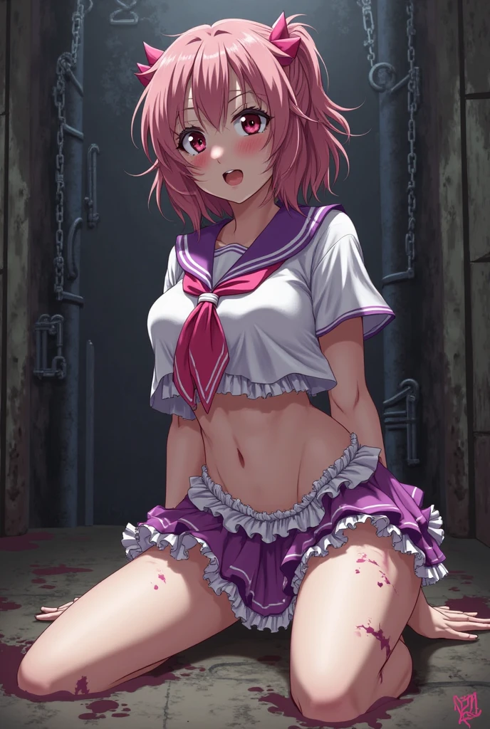 (((((Best Quality, 8K, 32K, masterpiece, 1.2)))),{{solo}},((nsfw:1.5)),{{{Character reference: ToLove Ru's Momo:1.2}}},((bob hair style)),((perfect beautiful face:1.2)), slender body, 1boy, 1girl, armpits, blush, breasts,hetero, imminent penetration, navel, nipples, nude, on back, penis, pov, pussy, sex, smile, solo focus,spread legs, symbol-shaped pupils, torso grab,socks,((lost virgin, leaking very little blood from pussy:1.1))