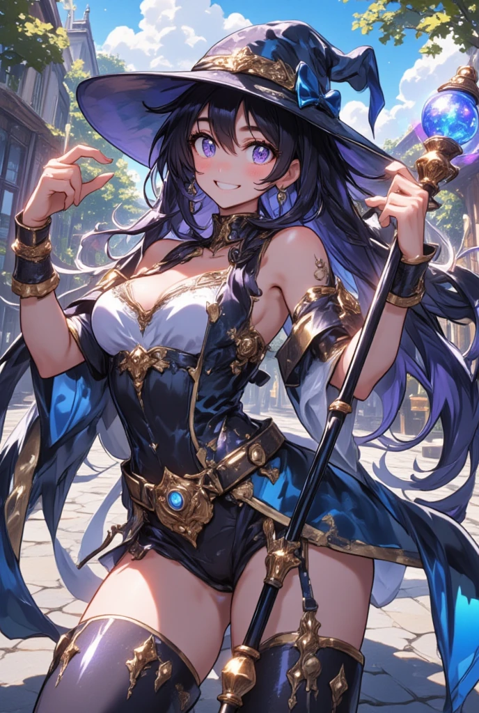 Adult witch、Super Super Super Super Huge Huge Bust、Ice Magic、Freezing Dragon、smile、