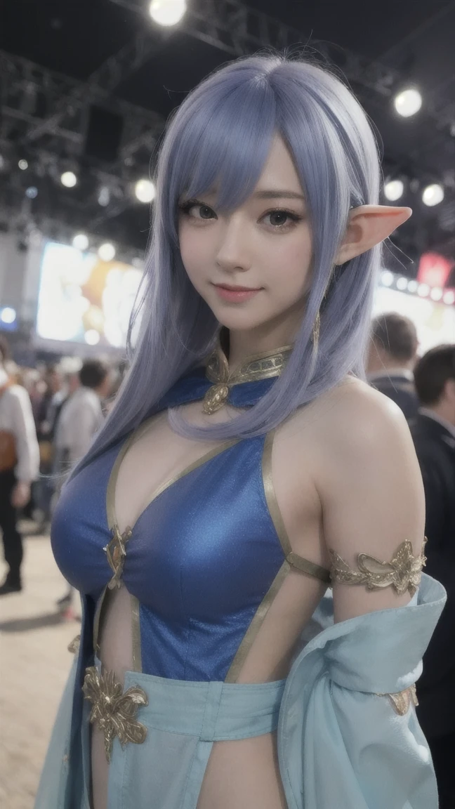 8K、日焼けしたBlue and white very large chest armor(Metal)Dark elf wearing、Super Beauty(Like the real thing)、全身Sunburned skin、Elf Ears,Blue and white very large chest armor、Model Chute Style、(the Extremely Detailed CG Unity 8K Wallpapers)、Full body photos of the most beautiful works of art in the world、Front 4 poses、Blue Hair、Blue and white combat skirt、diamond、Medieval architecture、trending at artstationh、CG trends、 Dense、Every detail、Sharp focus、very, very big breasts、blue eyes、Beholder、Beautiful expression、Accentuate your cleavage、Beautiful decoration、smile,Makeup,Inside the cave,全身Sunburned skin,美しいBlue Hair,Sunburned skin,全身Sunburned skin,Dark skinned female elf,Rich colors, Backlight, Cinema Lighting, Film Grain, 50mm lens, Nikon D850,Ultra-high resolution,Ultra-realistic,Dynamic fighting poses,Blue and white very large chest armor(Metal),In a dimly lit dungeon,Makeup,Sunburned skin,