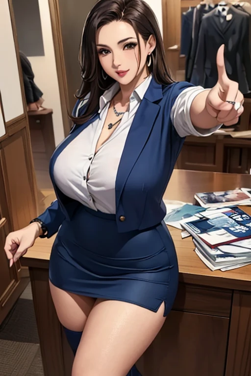 (masterpiece, 最high quality, high quality:1.4), (crooked:1.1), sit cross-legged at your desk, office, (full body shot:1.1), long hair, lipstick, compensate, ultra detail hair, super detailed face, (purple eyes:1.05), perfect eyes, perfect face, earrings, (confused, blush:1.2), (garter belt:1.1), pencil skirt, Business service, high heels, expensive, long and sexy legs, (big breasts:1.1), cleavage, big ass, thighs