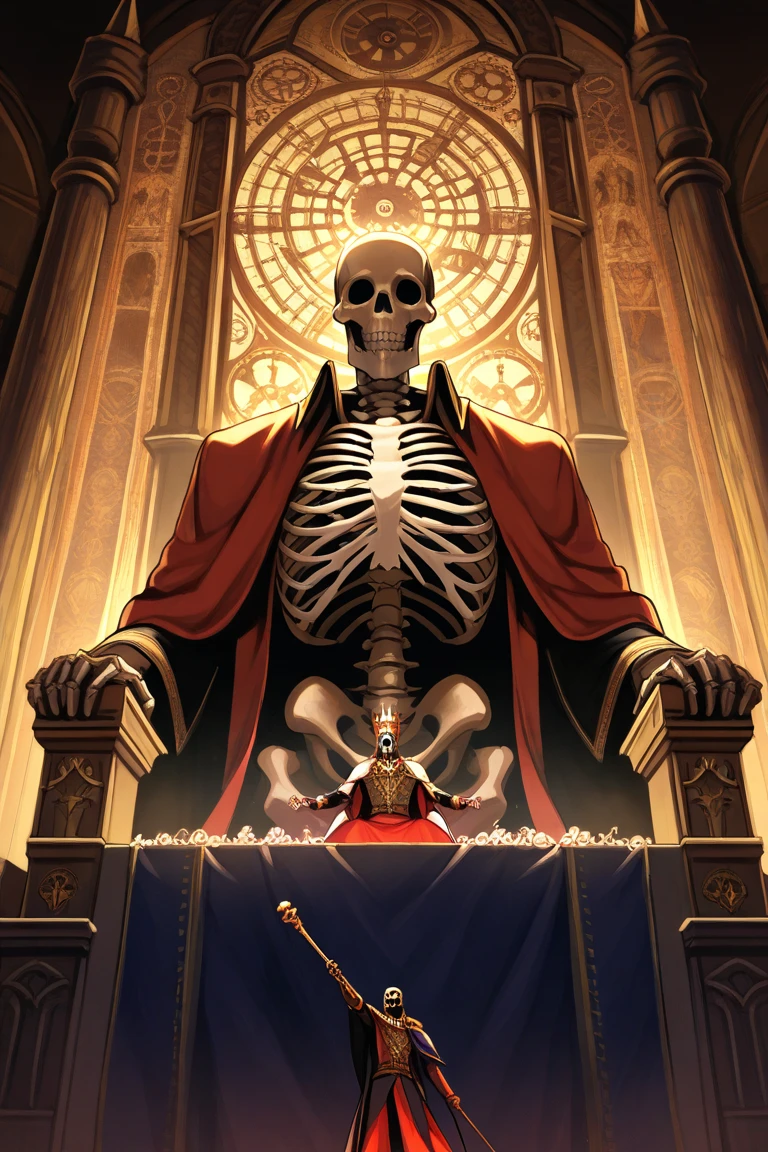 Prompt: "An evil skull day trader sitting in front of the computer making a trade, High quality image and resolution. Add the text 'Eder Santo Professional trader investments' to the image."
