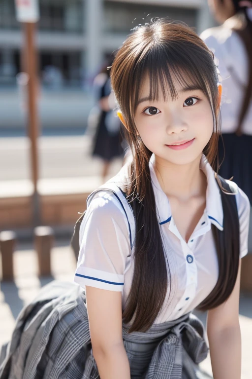 8K、cute、Adult Girl、detailed、Braid your hair in an intricate way、Looking into the camera、((SFW: 1.4)),((detailedな顔, Professional photography)), ((SFW, Race Queen, Grid Girls, skirt, Sleeveless, 1 Girl)), Ultra-high resolution, (Realistic: 1.4), RAW Photos, Highest quality, (PhotoRealistic Stick), concentrate, Soft Light, ((20-year-old)), ((Japanese)), (( (Young Face))), (surface), (Written boundary depth), masterpiece, (Realistic), woman, bangs, ((1 Girl))