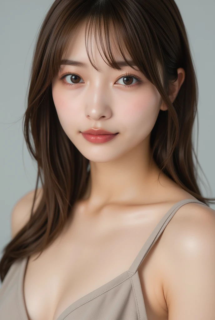 (RAW Photos, Highest quality), (Realistic, photo-Realistic:1.3),Highest quality,Very detailed,masterpiece,Very detailed,figure,One girl,upper_body,Dynamic Angle,world masterpiece theater,Messy_length_hair,Highest quality,Very detailed CG ユニティ 8k 壁紙,ink,wonderful,Cinema Lighting,lens_Flare,,Dunhuang_style、(Light brown wavy hair:1.8)、White bra:1.8、Spring-like colors、Ultra-high resolution face、超高解像度のhair、Ultra-high resolution sparkling eyes、Ultra high resolution glossy lips、The best smile:1.5