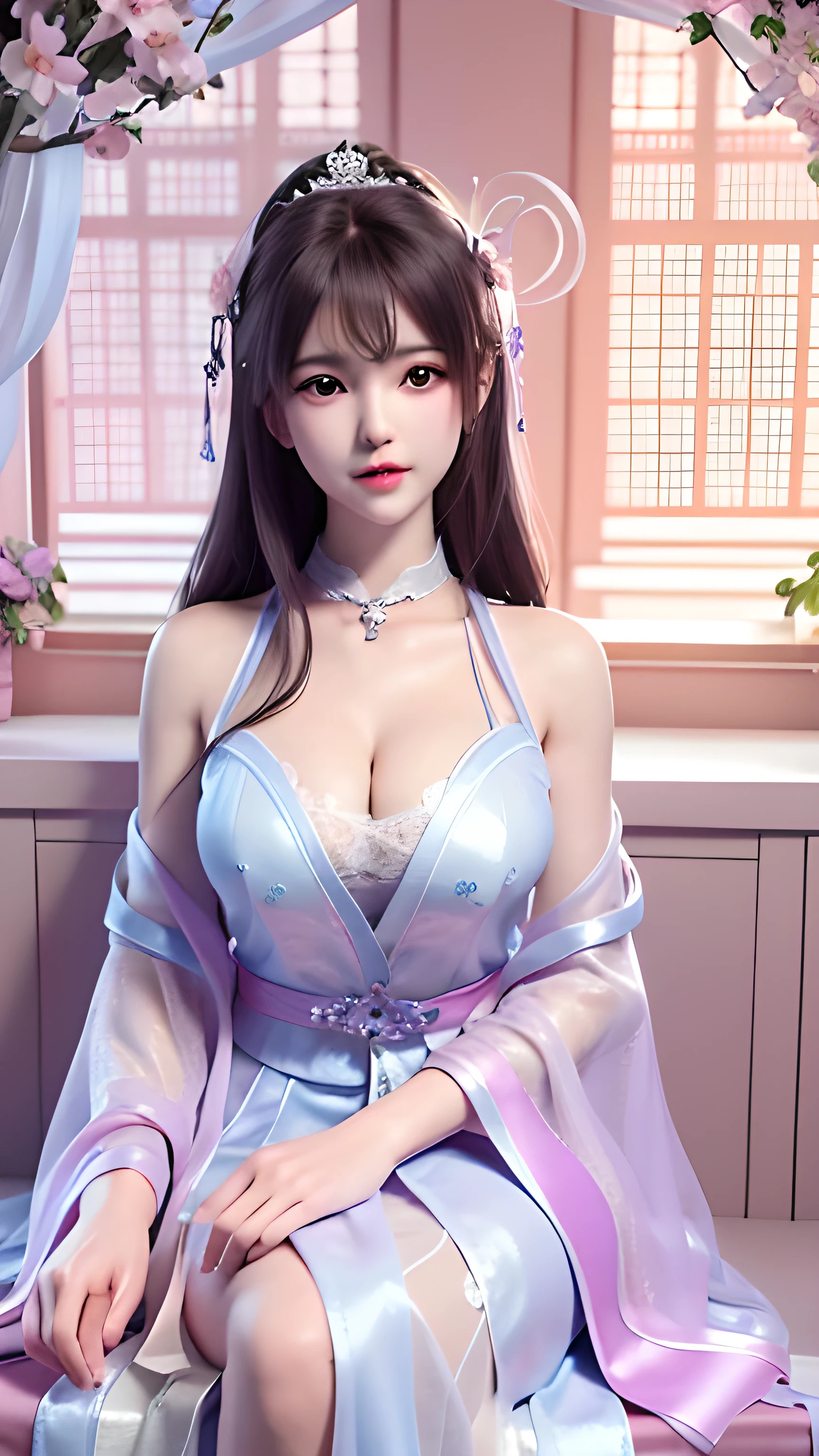 (table top:1.3, Photoreal:1.4, 8K), highest quality, masterpiece, 超A high resolution, perfect dynamic composition, Highly detailed skin and facial textures:1.3, detailed eye, Detail of limbs, spring street corner:1.1, 1 girl, cute sexy 25 year old woman, Fair skin, tilt your head, ((embarrassing smile:0.9, will fascinate you fiercely:1.1)), (She is wearing a shiny satin violet off-shoulder sweater.:1.1), big breasts:0.6, cleavage:0.6, ((beautiful blue eyes, Eyes that feel beautiful eros:0.85)), internal, Black High Waist Short Skirt, beautiful feet, sexy face:0.4, blush:1.1, ((A taste that gives you a beautiful sense of eroticism:0.85)), ((Too erotic:0.9))，25 years old