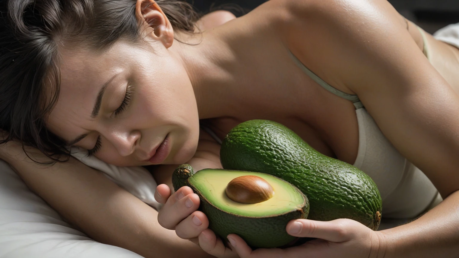 Woman in green shirt making chocolate Easter egg, 30 years old. High resolution, (photographically realistic), sexy pose, 8K, NFSW. Masterpiece, best quality, (best quality), (8k CG unity wallpaper, realistic lighting, extremely detailed), (best quality), (best illustration), (best shadow), absurdities, realistic lighting, (Abyss ), beautiful detailed shine. Best quality, high resolution, Masterpiece: 1.3, High resolution (photographically realistic). She is around 35 years old, a woman in good physical condition.