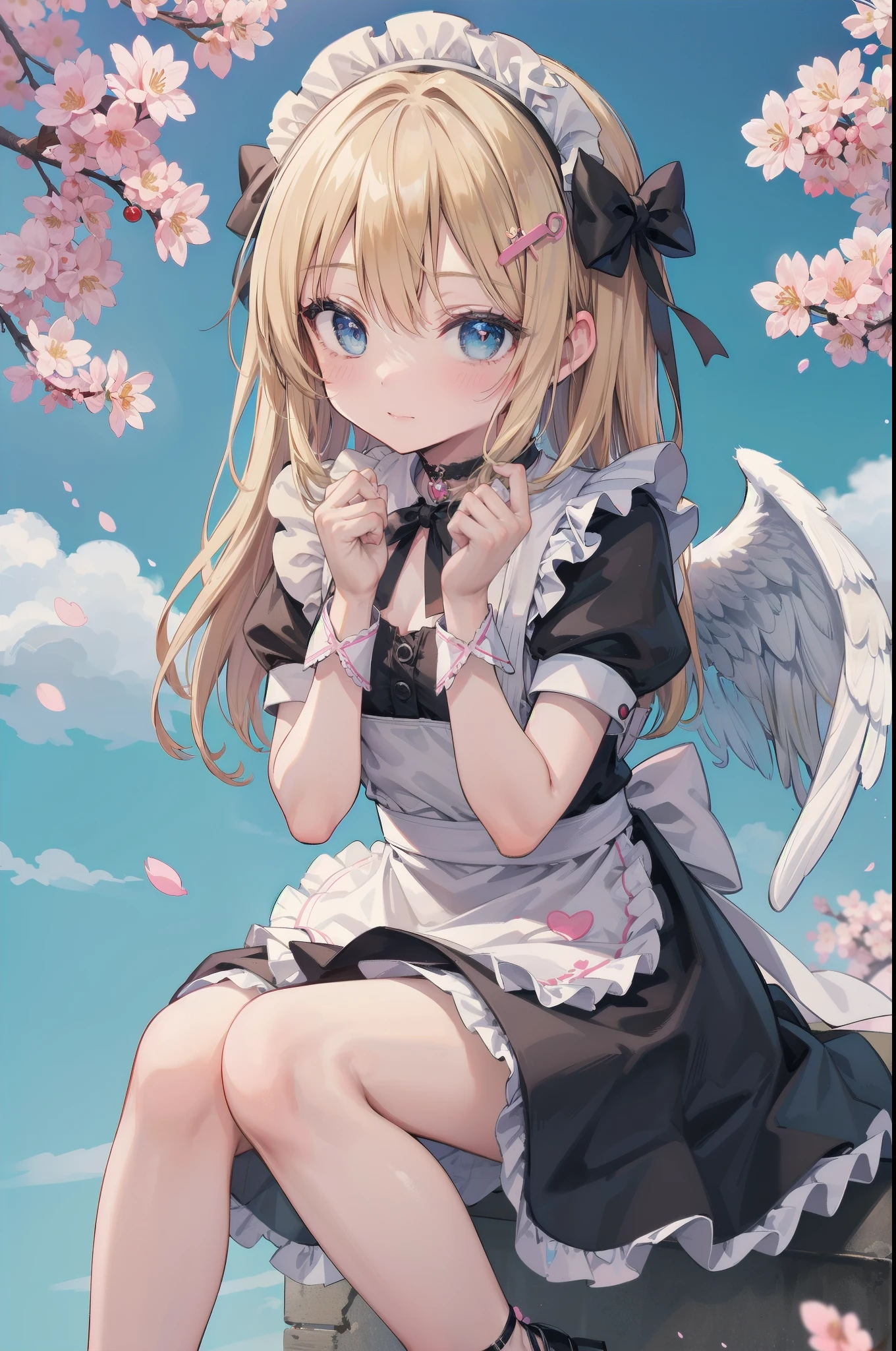 one girl, 13 years old, angel, sacred