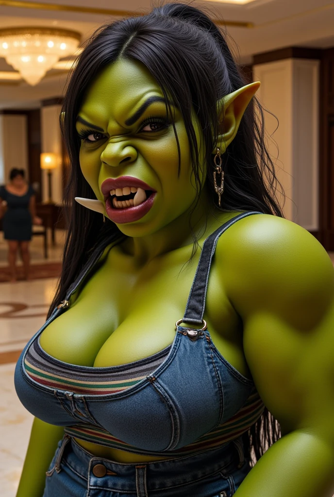 Tall Hulk Woman, new, with a hairy vagina, ashamed 