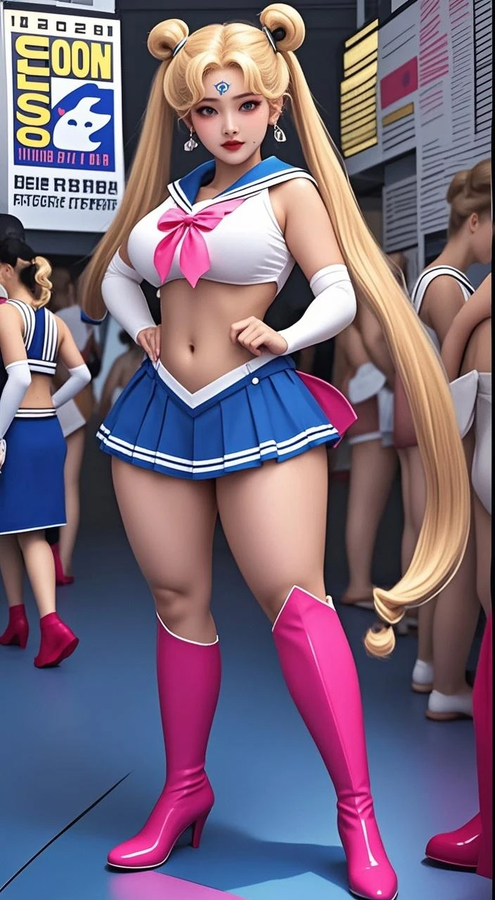 (best quality,4k,8k,highres,masterpiece:1.2),ultra-detailed, College Girl walking around college campus, wide hips, strutting her stuff, Smiling and laughing, Flirting with the viewer, HDR, 8k, absurdres, cinestill 800, sharp focus, add_detail:3 (solo woman) anime Villainess
