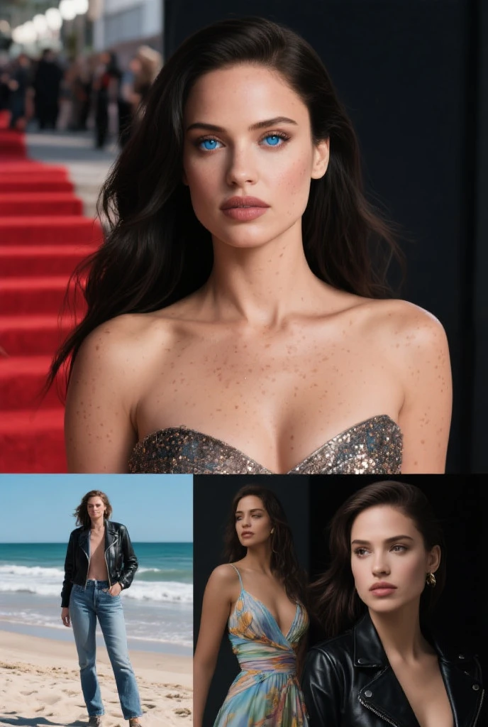 Masterpiece: 1.3), (8k, Photorealistic, Photo RAW, Best quality: 1.4), (UHD), (Ultra high realism), (Ultra high definition), (Ultra high detail), (Increase contrast), (Increase saturation), ((((1girl:1.3)))), A beautiful woman, ((Hybrid face between Monica Bellucci and Jennifer Connelly, 20 years old)), with a perfect figure: 1. 4, Cute face, Beautiful face, (Realistic face), Exquisite hairstyle, Bright light blue eyes with realistic details, beauty in every aspect, (Realistic skin), Radiant skin, with a natural tan tone, irresistible to look at, Ultra high definition, Ultra realistic, Highly detailed, (Large breasts: 1.3), (Cleavage: 0.8), A model with a Caucasian complexion, with a warm, Mediterranean tone to her skin, The model can stand on a high point overlooking the bay and modern skyscrapers. With the wind in her hair, she can look out to the horizon with an expression of admiration or contemplation, Casco Viejo: Offers breathtaking panoramic views of the Bay of Panama and the modern skyscrapers on the horizon. Plaza de Francia and the city walls are perfect elevated locations to capture urban backdrops of exceptional visual impact, (Loose and natural waves hairstyle, soft and tousled waves would enhance the Mediterranean and versatile beauty, large breasts: 1.3), (Neckline), necklace and earrings, ((Slim figure: 1. 2)), (Toned waist), firm and curvaceous buttocks, ((body measurements: 1.68 meters tall and the ratio of bust, weight and waist and hip measurements 99 x 63 x 91 cm)), ((plunging neckline)), ((Translucent white shirt over black underwear. Shirt ajar, with an elegant and casual dress style)), Shot in 70mm, 8k, Photorealistic, --q 5 --ar 16:9 --v 4, HQ, 8K (film grain: 1.3), 8k UHD, DSLR, soft lighting, high quality, HDRI, Fujifilm XT3