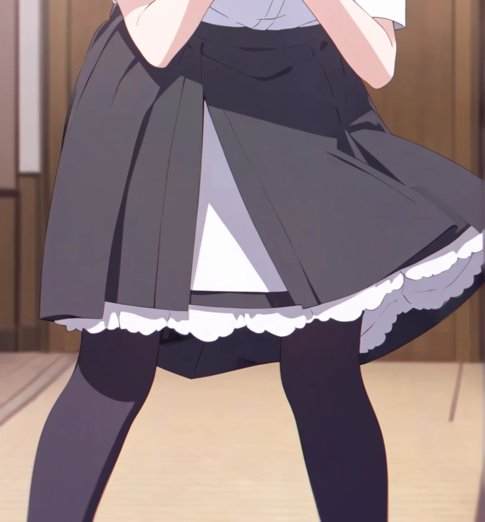 音無響子
Low - Angle、
Low - Angle、Long skirt、Hold down your skirt that is being blown up by the strong wind、Anime white panties in a strong wind、Crotch is visible
ローレグのパンツ、Color: White、
Crotch is visible、
、Lined、White lace lining、