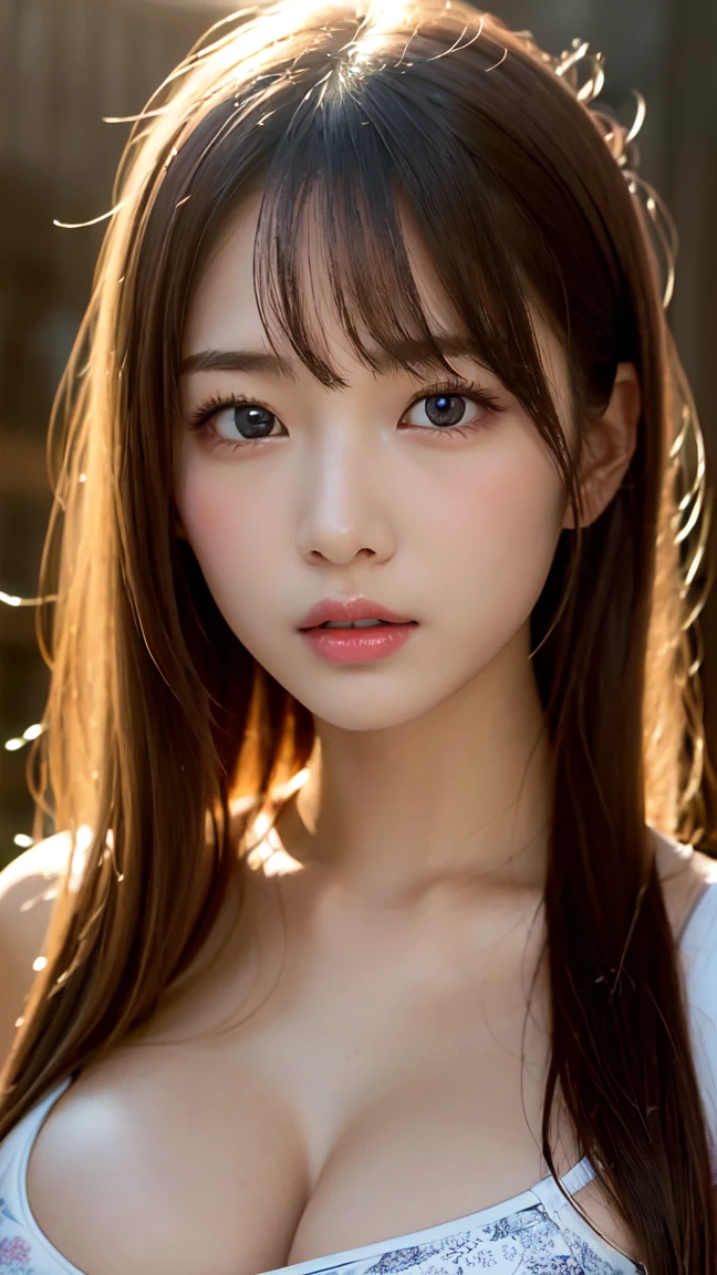 ((Highest quality)),(超High resolution),(Very detailed),(Detailed Description),((The best CG)),(masterpiece),Ultra-detailed art、(Highest quality、8k、32K、masterpiece)、(Realistic)、(Realistic:1.2)、(High resolution)、Very detailed、Very beautiful face and eyes、1 female、((:1.3))、Tight waist、Delicate body、(Highest quality、Attention to detail、Rich skin detail)、(Highest quality、8k、Oil paints:1.2)、Very detailed、(Realistic、Realistic:1.37)、Bright colors、