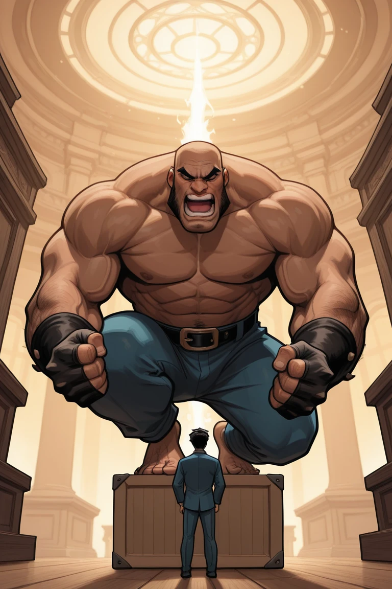 masterpiece,highest quality, At 16K, the fat man is a prisoner, (obesity: 1.0), fatty muscle, His wrists and ankles are tied together with thick handcuffs., Raise the hand, Both arms are handcuffed, captured prisoner, forcibly spread arms, arms above head, stretched his arms upward, sitting on the ground, There's a small puddle of steaming water under his butt., Incontinence makes underwear transparent, I was incontinent, naked, short legs, bowl leg, spread your legs, wear white laces, White Fundoshi, nakedのお腹, naked足, 上半身naked, thin hair, big face man, shy, It's hard to breathe, stern expression, wince in pain, bright skin tone, round face, vapor, alone, The background is an underground arena ring., Surrounded by a jeering crowd