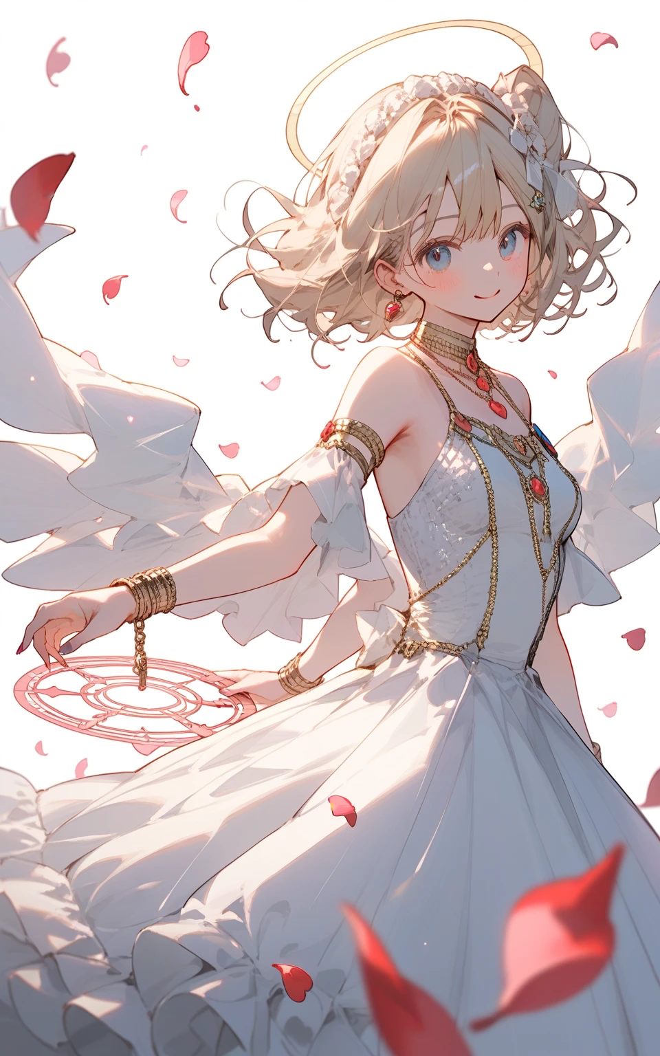 (pink petals floating in the air), continuation of the background