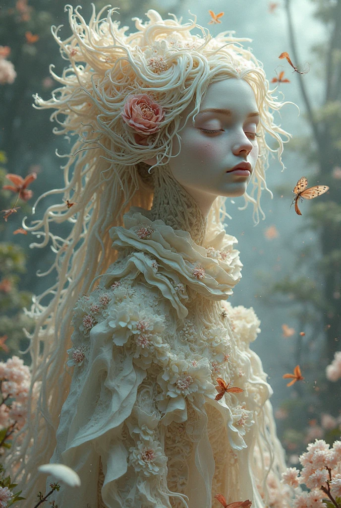 (A gorgeous womanï¼Grey lipstick),pov,(Mythic,religion,A fantasy movie full of imagination),ï¼Singular spaceï¼white moth,White butterflyï¼Paranormal phenomenonï¼hallucination:1.3ï¼,ï¼Bored lookï¼1.2ï¼ï¼
hair ornament,white hair,beautiful image,A carefully cut hairstyle,elegance,Upper body art photo,sacredï¼divineï¼
(masterpiece:1.4),(soft lighting:1.2), bokeh, depth of field, photorealistic, caustics,
beautiful image,rim lighting,cinematic lighting,ealistic details,extremely detailed,ultra-realistic lights and shadows,official artï¼biopunk,
astonishing level of detail,ultra high res,HDR, realistic, dusty sunlight, ray tracing, cinematic (beautiful detailed face:1.0), (vivid colors:1.3, color full:1.3), ultra detailed 8k cg, extremely absurd,
beautiful face, perfect face, atural makeup, beautiful goddess,gorgeous queen,1girl, nice girl, mature female,
white feather skin,feathers,(fur trim,White sofa,White flowers:0.9)ï¼
beautiful lips, subsurface scattering, reflections, eflections, dramatic, realistic hair, Detail hands, realistic hands,
realistic skin, skin pores, sweaty skin,(shiny skin:1.3),(thick thighs:1.3),athletic,wide hips,perfect female body, narrow waist,extremely fine complexion,pale skin,
(athletic body:1.4),
(best quality:1.3),
<lora:ww-000012:0.6>ï¼ <lora:绪å¿- å¤è¶cinematic sets:0.8>ï¼ <lora:4ll3ll0ll13:0.75>ï¼f796, <lora:ayami-style:0.75>,AYAMI STYLE, <lora:æ³å
:0.5>, <lora:IvoryGoldAIv2-5:0.6> ,ivorygoldai,