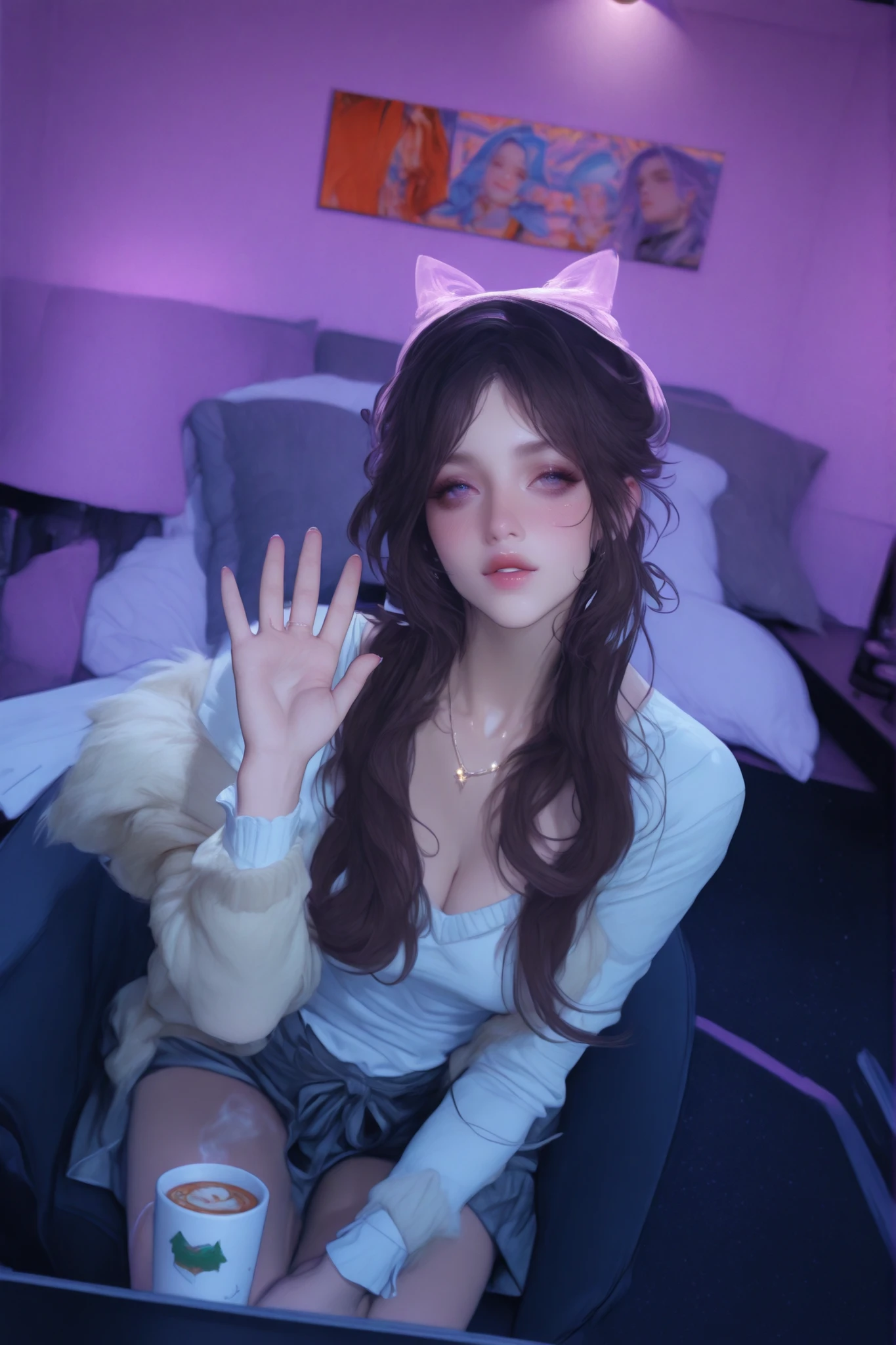Change to a full-body photo of a woman,G cup, are perfectly detailed,has exquisite facial features, Clothes are exquisite , Game Character Design ,3D Rendering