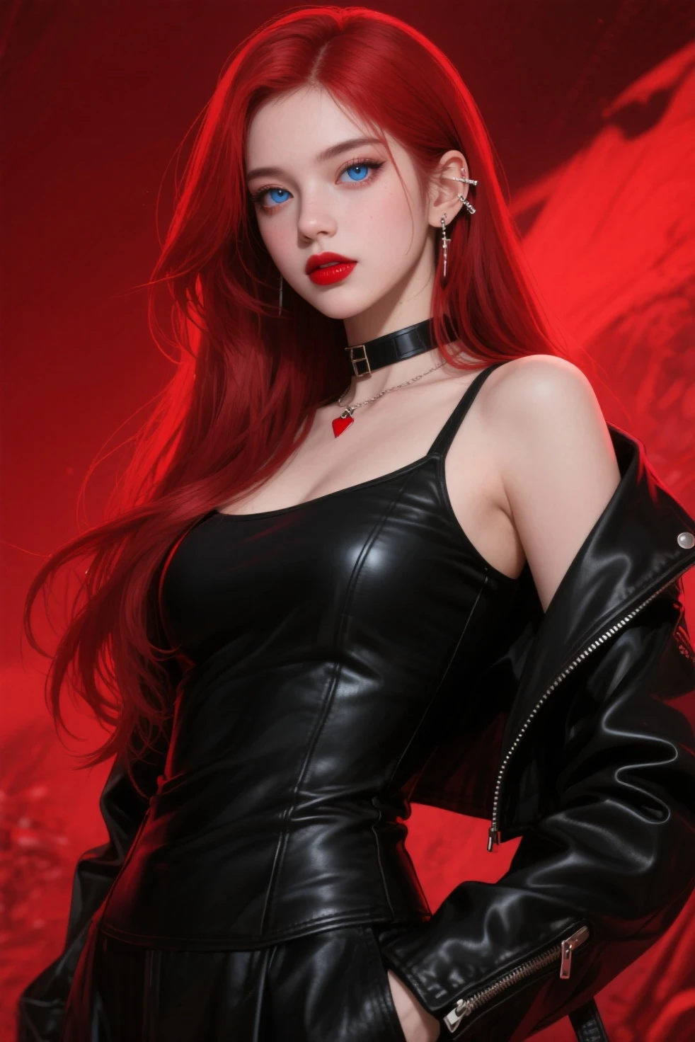 1 girl, solo, details, masterpiece, best quality, photorealistic realism, beautiful girl, long hair, black hair, skull headband, gold earrings, (((red eyes))), beautiful face, skull necklace, perfect body, large breast, open chest, black long dress, skull bracelet, gold earrings, gold belt, (((black panty))), harp instrument, (((sleep in ancient bed))), (((turn back))), (((show her butt))),  dark sky, dark temple,