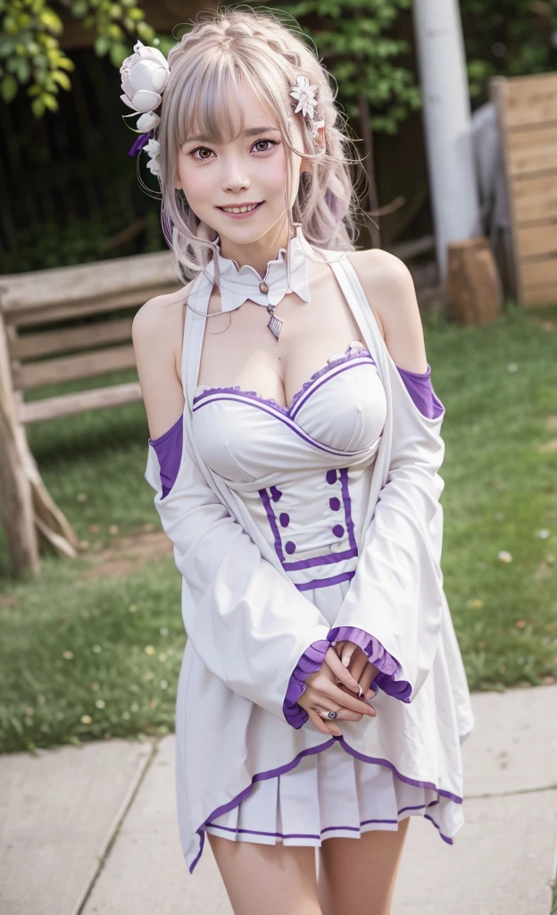 Elaina showing her bra_(May_no_gossip), amazing, masterpiece, 4K,, One girl, feminine, beautiful, cup, Grey Hair, Big magic hat + Top is black、Inside is purple, blue eyes, White shirt, Yellow ribbon, Black Robe,, cute, View your viewers, smile, Magical girl, Background Medieval Europe,