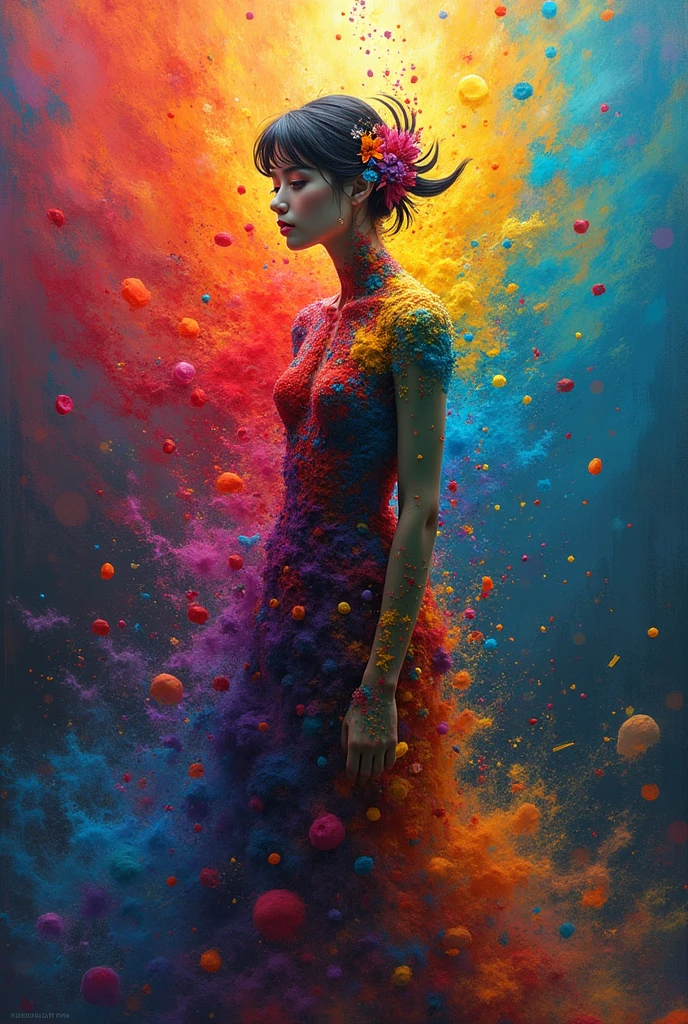 <lora:ge0g1yph1ks:0.5>ge0g1yph1ks woman field psychedelic melting away