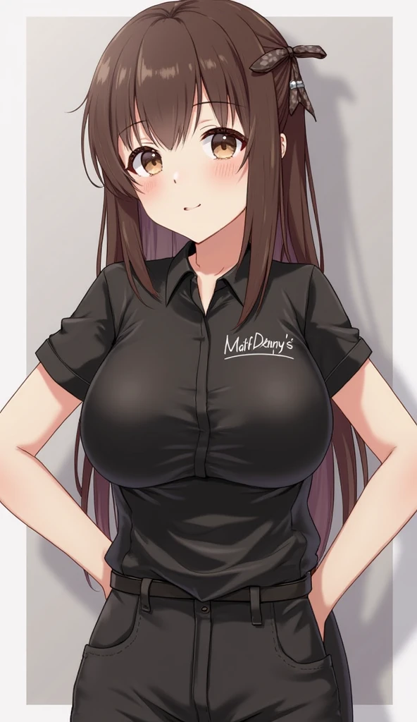 ((best quality)), ((masterpiece)), (Perfectly detailed), (Solo), (Perfect Lighting), A Cute Girl, (Long Brunette hair), Beautiful Blue eyes, who was hit with a Thickening Ray, and now has constantly growing ((Overwhelmingly Gargantuan Breasts and Thighs)), but now she’s to ridiculously Thick to fit in her clothes, and now they are starting to tear apart with how big her breasts and thighs are, because she’s still getting bigger. Red shirt, Dark-Blue Jeans, with a scared expression from what’s happening to her, science laboratory in the background. (The Curviest, Widest, and Bustiest ULTRA-MILF in the entire universe).