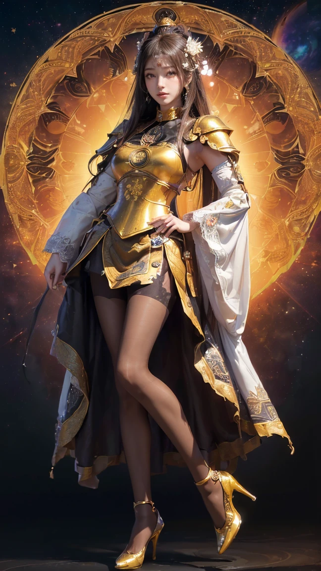 (masterpiece, highest quality, the most important work), ultra detailed, high resolution, 16k, the most beautiful face in the world, highly detailed beautiful face and eyes, shiny skin, fine cloth texture, Perfect limbs, perfect anatomy, best hands, BREAK, (the incarnation of beauty:1.3), (goddess of beauty:1.3), (gorgeous and stunning princess:1.3), perfect make-up, deeply in love, full of elegance. solo, (full body:1.5), starry sky, (adepta sororitas:1.3)