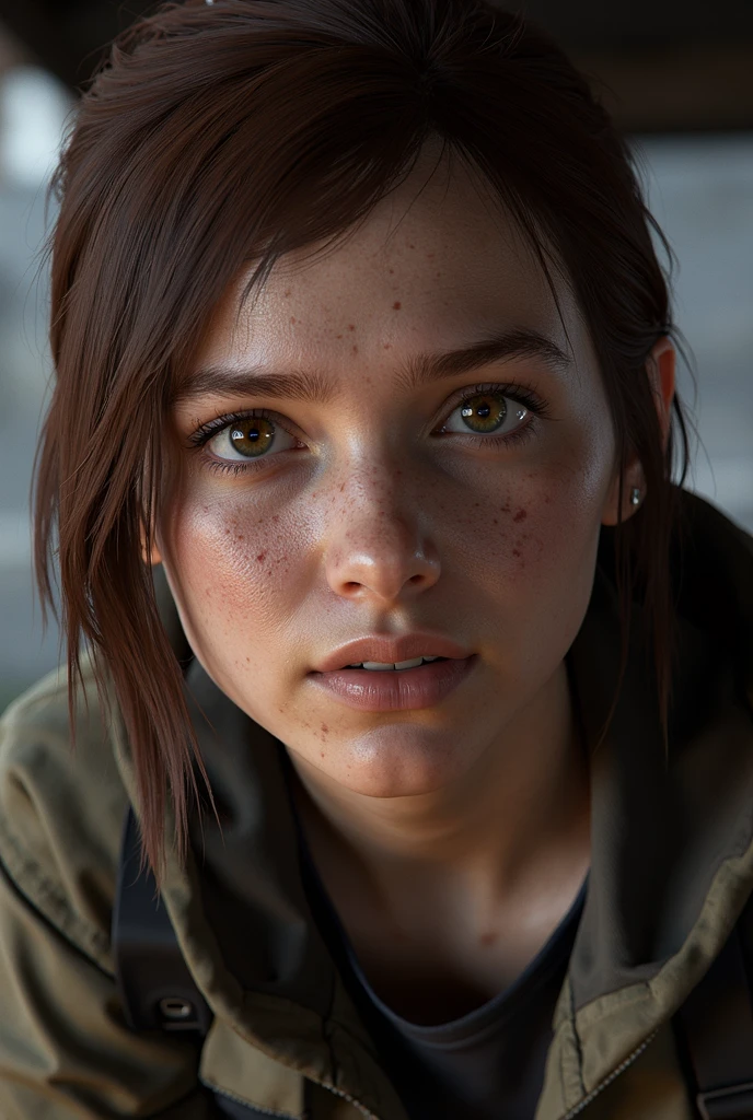 (the last of us:0.9), (Ellie:0.9), natural hair, realistic portrait, 4k, supreme detail, highly detailed, artstation, smooth, sharp focus, cinematic lighting