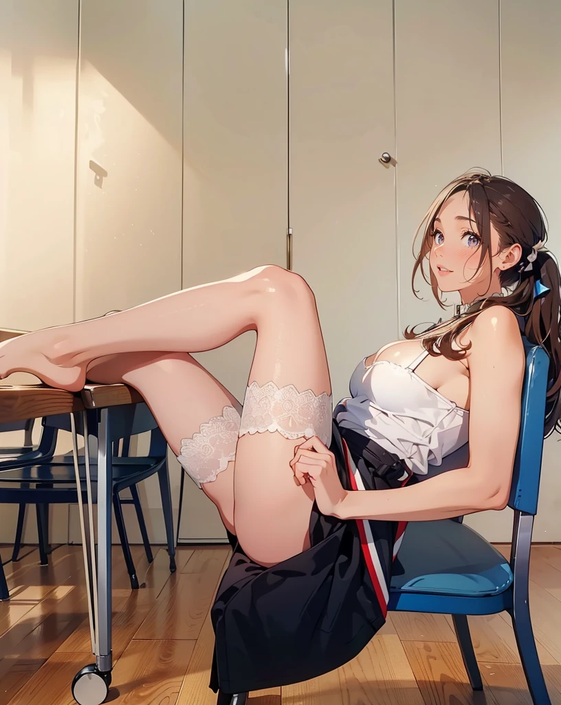 tmasterpiece， super realistic picture quality， 1 rapariga， （Young woman），ChineseGirl， （Mature face）， Clean face， photorealiscic face， （s the perfect face）， delicated face， White skin of the， Long thin legs，  long whitr hair，  no brassiere， （can be seen on clothes），with brown eye，long whitr hair，Umesugigaki smile，shiny skins，（nice leg line：1.3），Big breasts Thin waist，Huge breasts
break
school uniform，tiese，（pencil skirts）），high heels
break，white  panties，white  panties，Transparent lace panties
street，crowd of，depth of fields，looking at viewert，squatt，From the front，full bodyesbian，Legs up，Ultra HD rendering， acurate， high detal， RAWE is very detailed， photore， absurderes.， cinematic photogtaphy， textureskin， high high quality， A high resolution，Best quality at best
