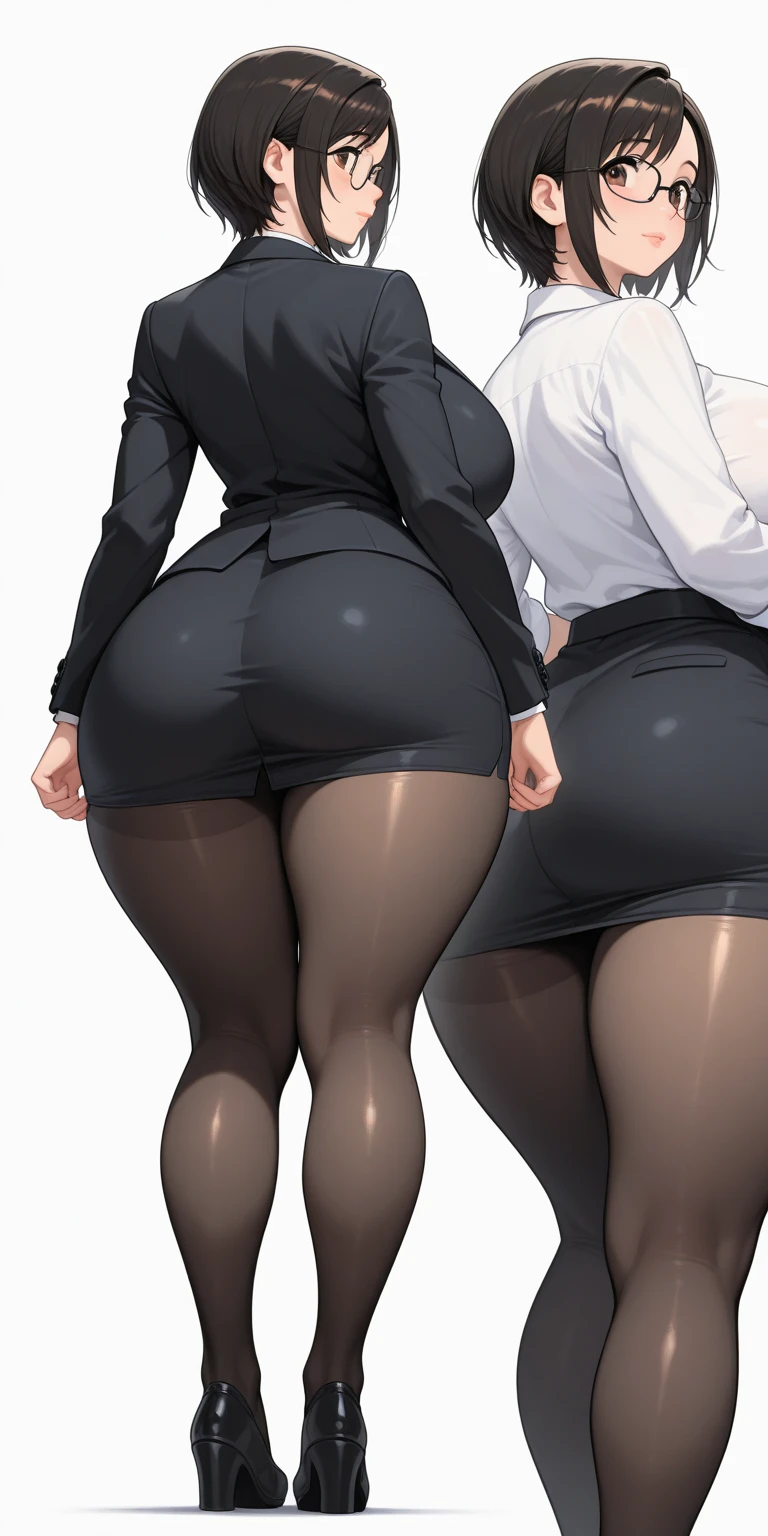 full body photo of a beautiful sexy secretary wearing extremely short skirt and seamed stockings, bent over showing ass, adult, at_the_office, high heels, craves sex, petting_herself, no panties, (hug ass:1.2), nsfw, wet, glistening, partially nude, partially naked, bbw, voluptuous, curvy model, zoomed out, pubic hair, wet, wet pubic hair, woman embracing man, hugging, kissing, caressing, office romance