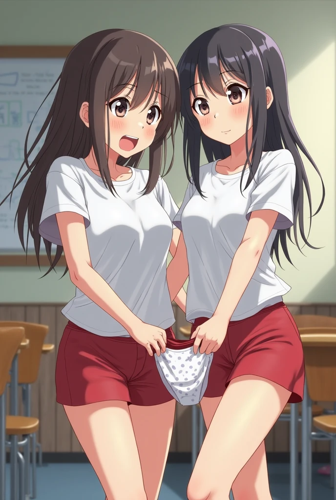 2girls, diaper, ass, spank, kindergarden, ass showing, spank,