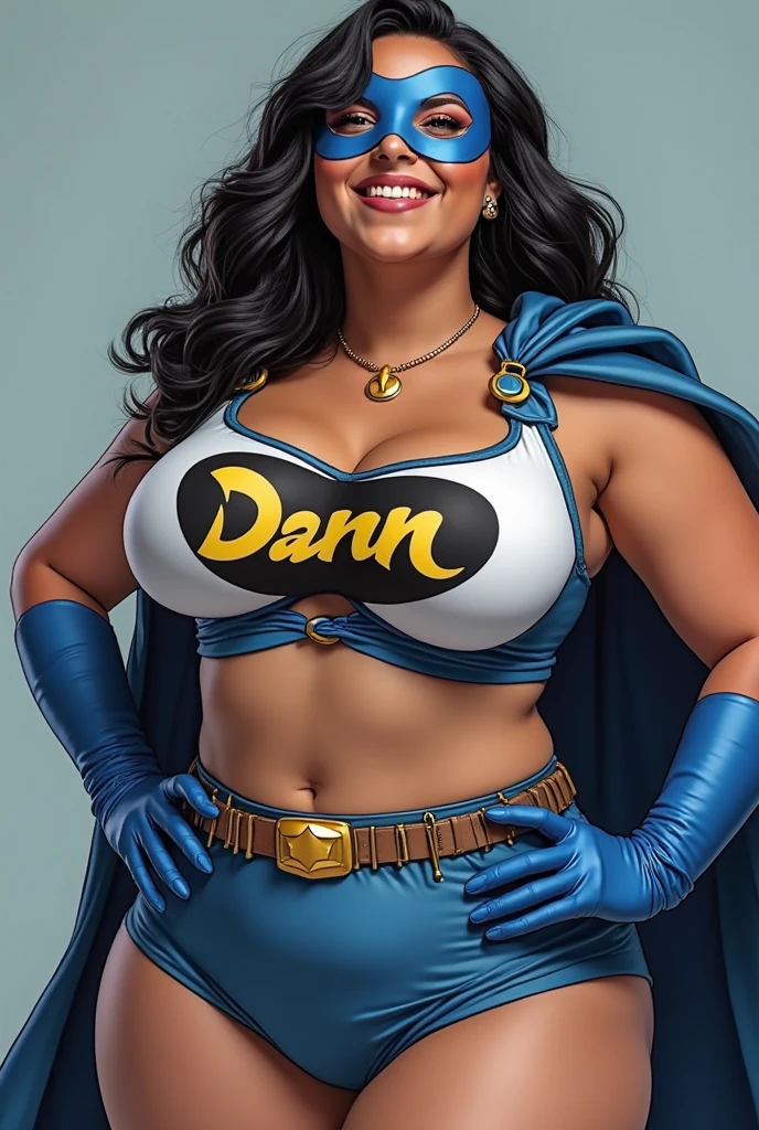Thin woman, age 25, 4K (High definition), beautiful smile, seducing gaze, eyes browns, wearing a yellow t-shirt ((Unique lifting)), arms positioned at the side of the body, pele caucasiana, shoulder-length straight black hair, upper body, curvy with freckles on her chest and neck, round breasts. High quality Marvel, white background.