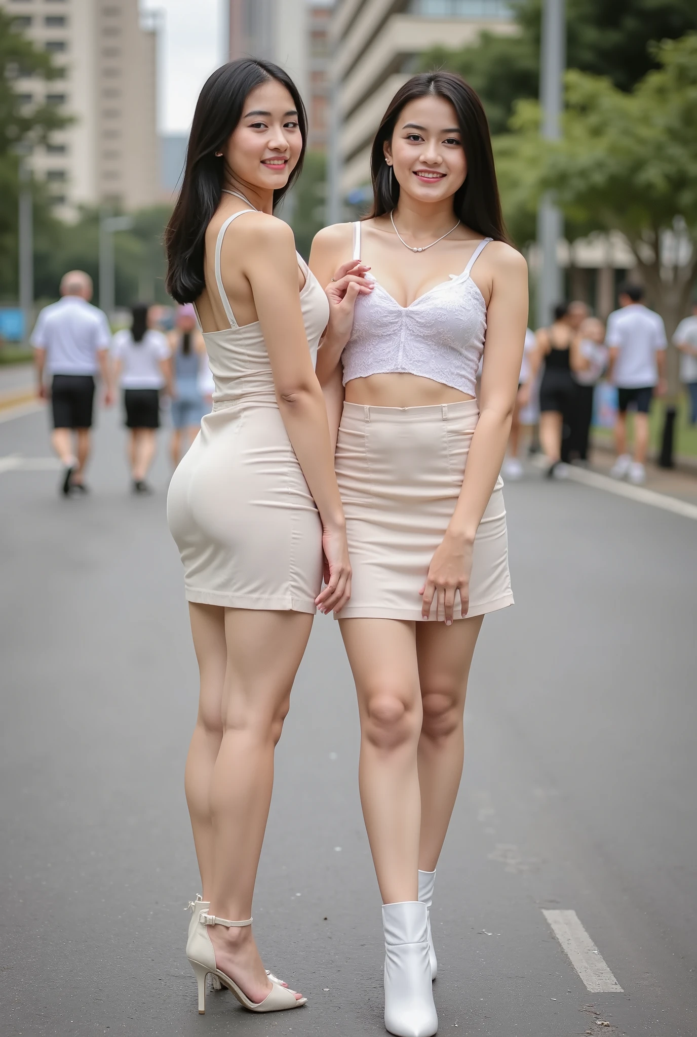 (((32K,very high resolution, high detail, very accurate,Maiden 1:1.5))),RAW photo & realistic atmosphere,beautiful dark blue eyes,detailed mouth,glossy lips,fine eyebrows,Soft white skin that shines in every detail,,detailed eyes、Very beautiful eyes with deep blue eyes,lip details、very beautiful face,very well-shaped face、lifelike face,shining beautiful lips,beautiful eyebrows,infinite reality,best design,(Insanely cute 16 year old Japanese high school girl,,Beautifully shaped breasts,She is a very cute beautiful girl,,healthy body,outstanding style:1.5),best natural makeup,japanese id,korean idol,Young sensual idols,Moist eyes,dark and beautiful deep eyes,beautiful butt,beautiful feet,,camel's foot,:1.3),超A high resolution、,natural and realistic face,Backlight,Her pure eyes are too cute,(((photorealism,Take a full body photo))),,real live action,(Fashionable earrings,,necklace,bracelet,gyuru,shiny nail art,american street winter fashion,outside,unique skirt,leather shoes,A calm and fashionable girl,light brown hair,short hair,solo,,smile a little,Full body Esbian,show off your whole body fashion,get up,leather shoesを見せてください, The only beautiful young and cute 15 year old girl,A with both beauty and charisma.,Teen fashion mage shoot,K-POP愛好家,Koreatown fashion,revealing clothing:1.7),Shin-Okubo's Koreatown